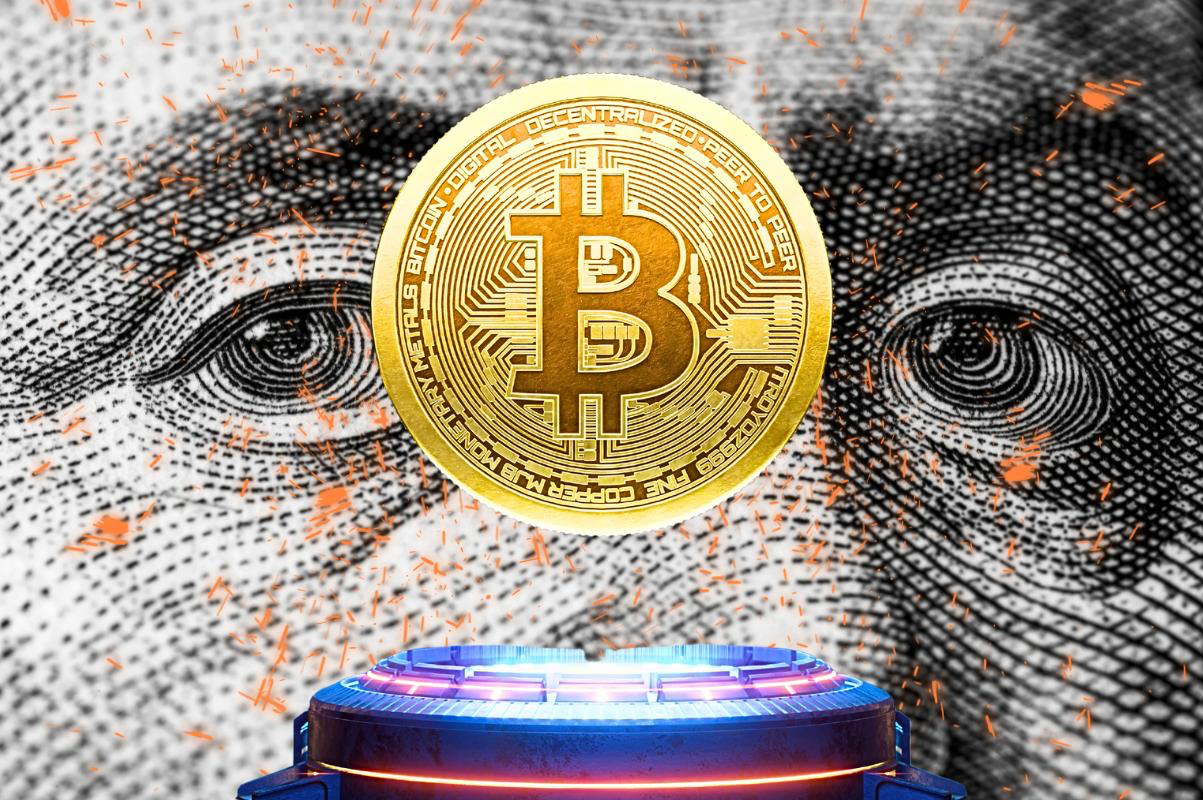 Dollar Falls Bitcoin Surges